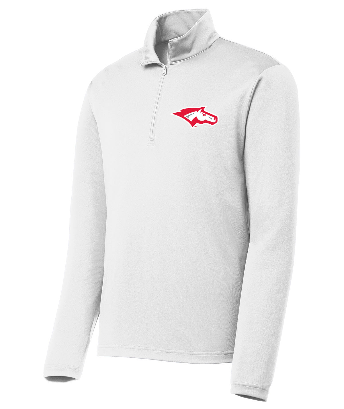 School Pride Mens 1/4 Zip Solid Pullover