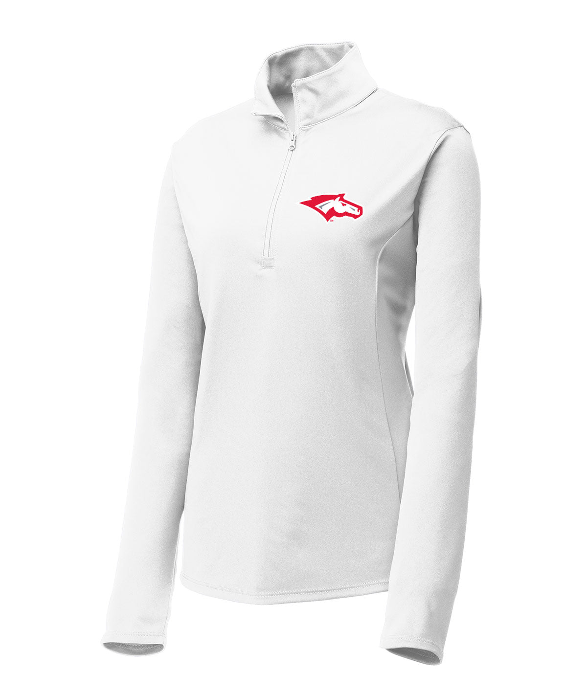 School Pride Womens 1/4 Zip Solid Pullover