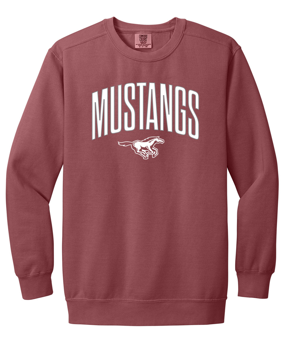 Mustangs Customizable Comfort Colors Crewneck Sweatshirt