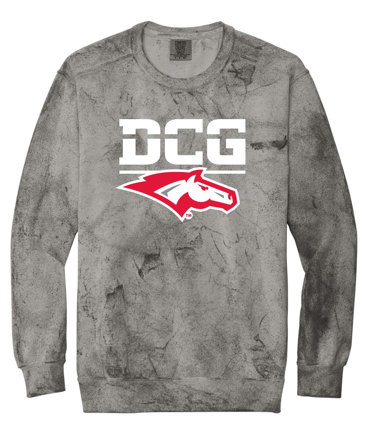 Mustangs Customizable Comfort Colors Colorblast Crewneck Sweatshirt
