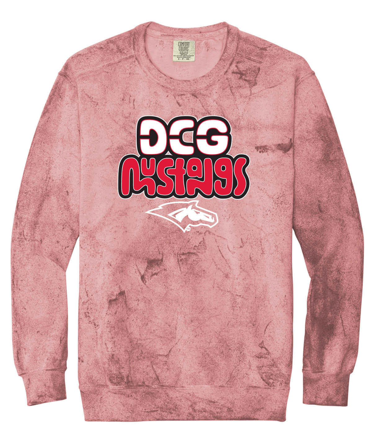 Mustangs Customizable Comfort Colors Colorblast Crewneck Sweatshirt
