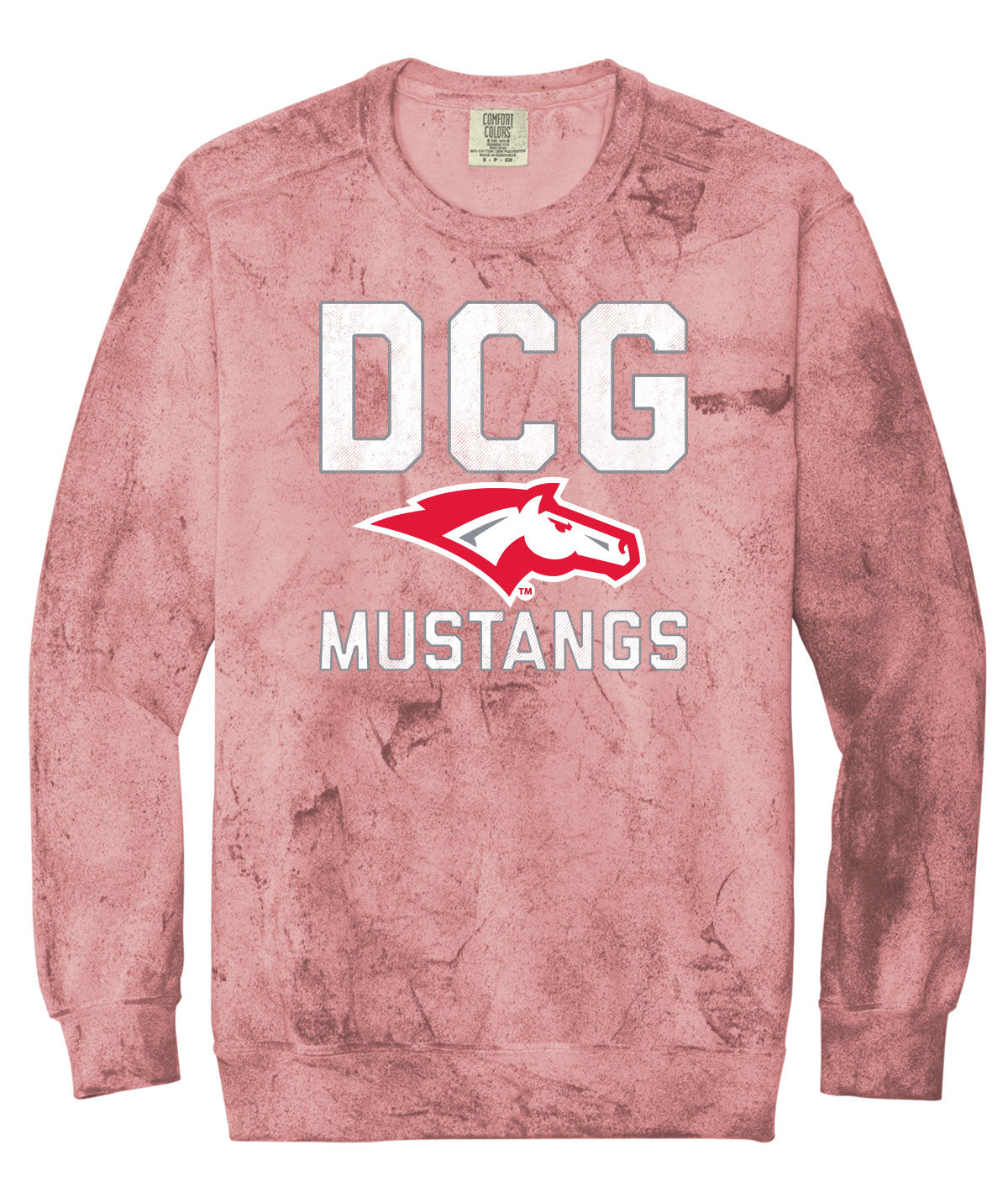 Mustangs Customizable Comfort Colors Colorblast Crewneck Sweatshirt