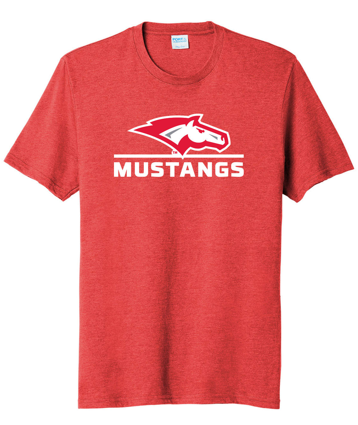 Mustangs Mascot Tri-Blend Tee