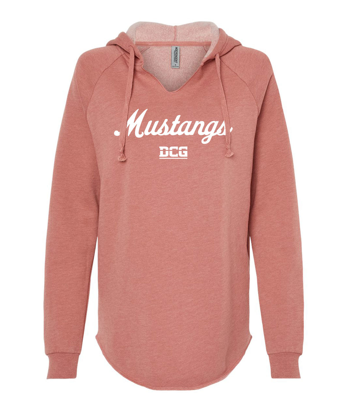 Mustangs Script Womens Wave Wash Hoodie
