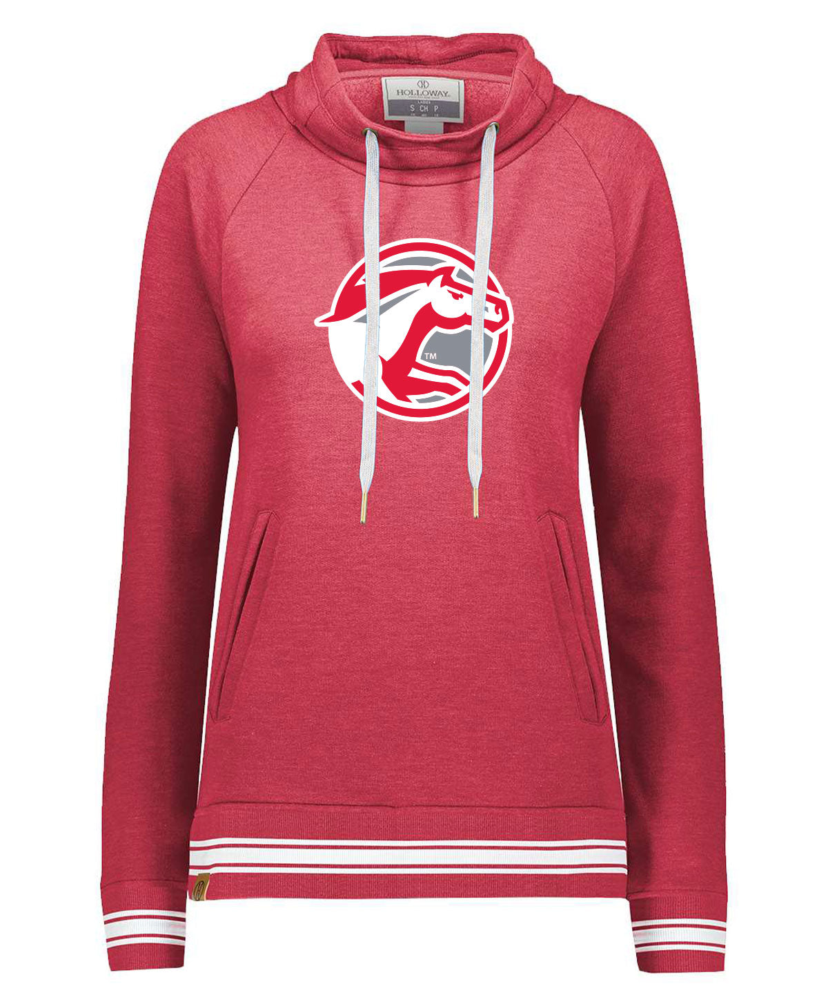 Mustangs Circle Womens Funnel Neck Sweatshirt