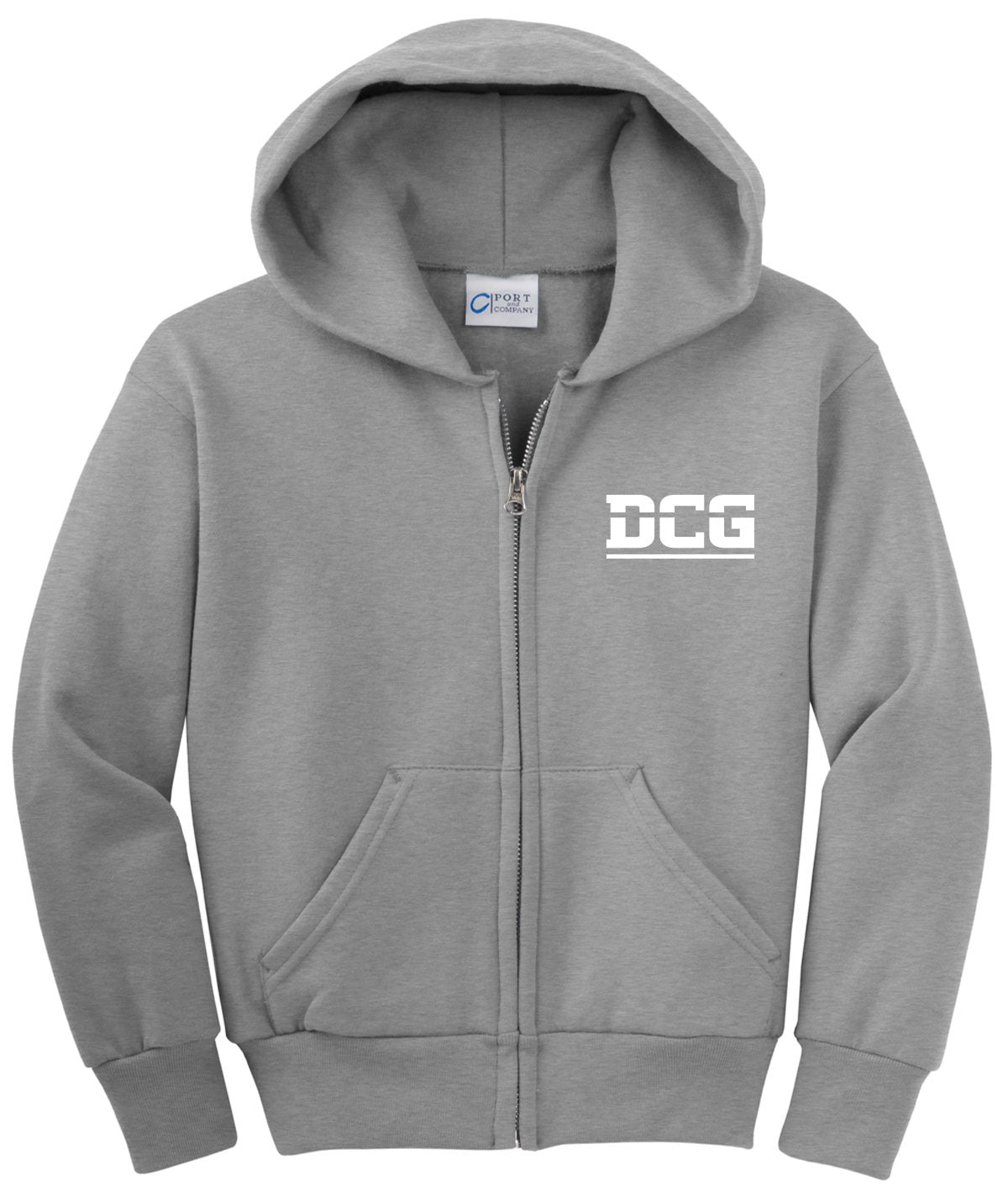 DCG Mustangs Youth Fleece Full-Zip Hooded Sweatshirt