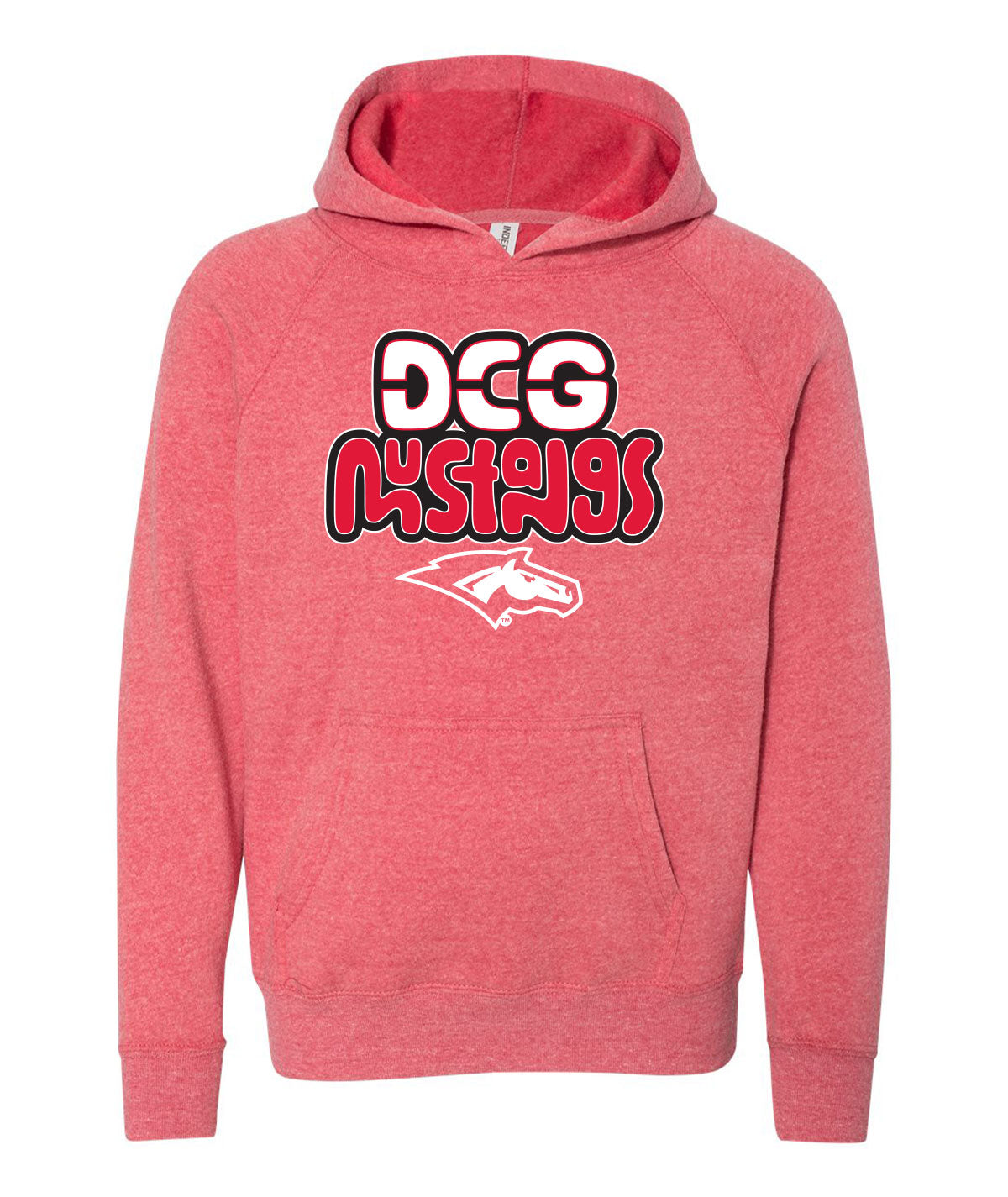 Mustangs Graffiti Youth Raglan Hooded Sweatshirt