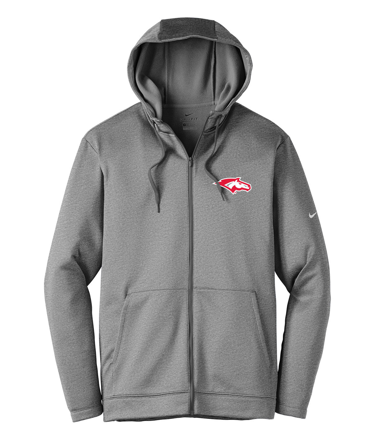 DCG Mustangs Nike Therma-FIT Full-Zip Fleece Hoodie