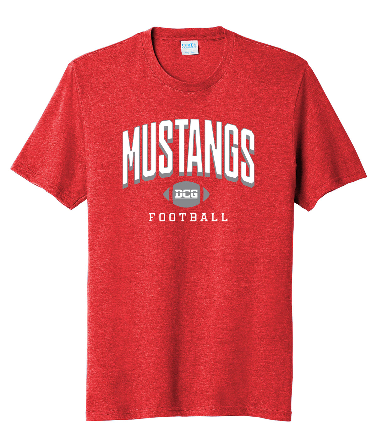 Mustangs Football Arch Soft Tee