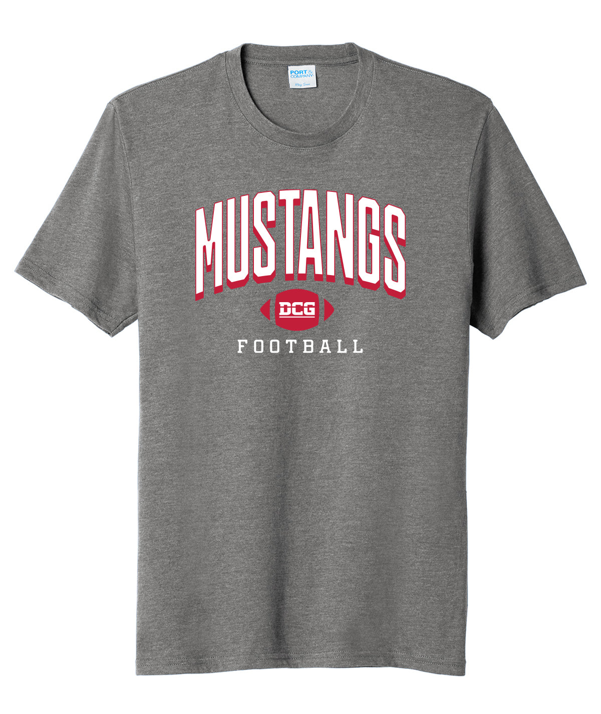 Mustangs Football Arch Soft Tee