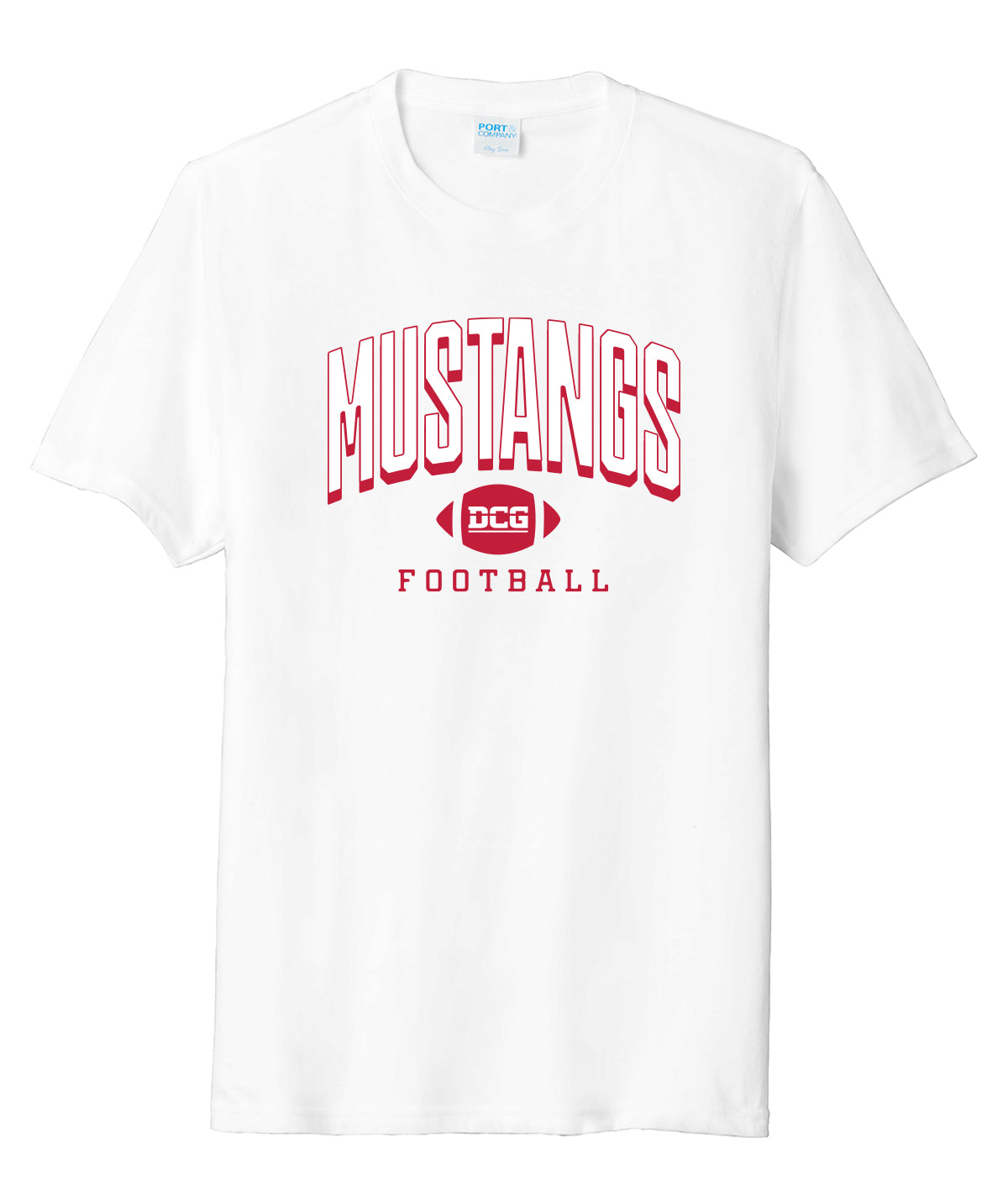 Mustangs Football Arch Soft Tee