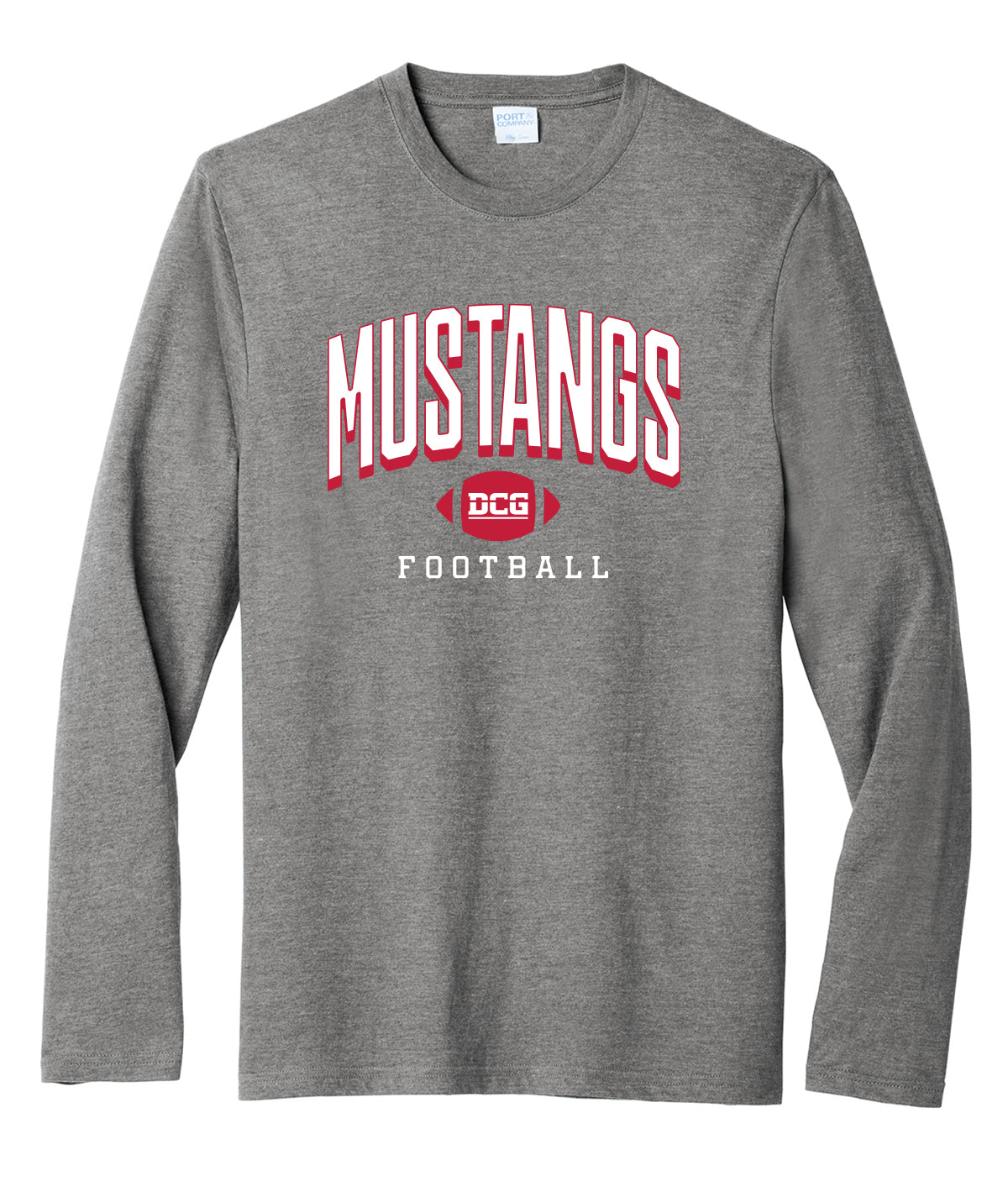 Mustangs Football Arch Long-Sleeve Soft Tee