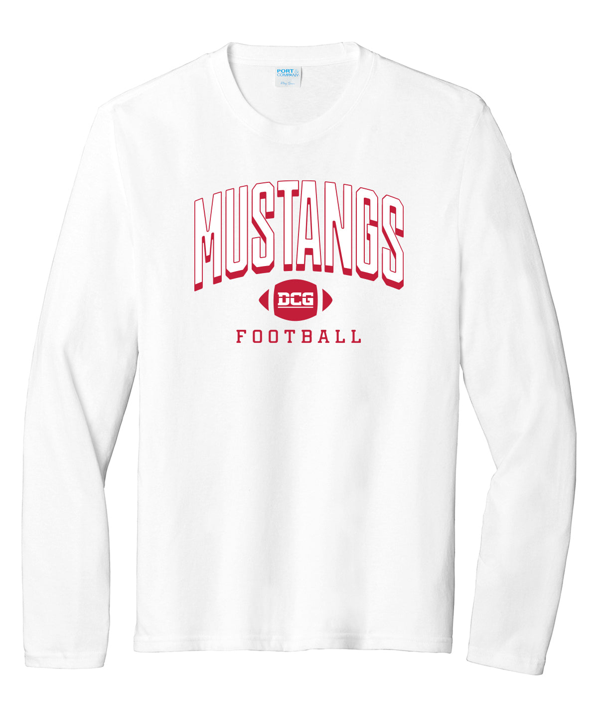Mustangs Football Arch Long-Sleeve Soft Tee