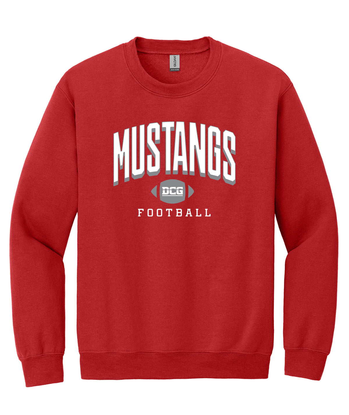Mustangs Football Arch Crewneck Sweatshirt