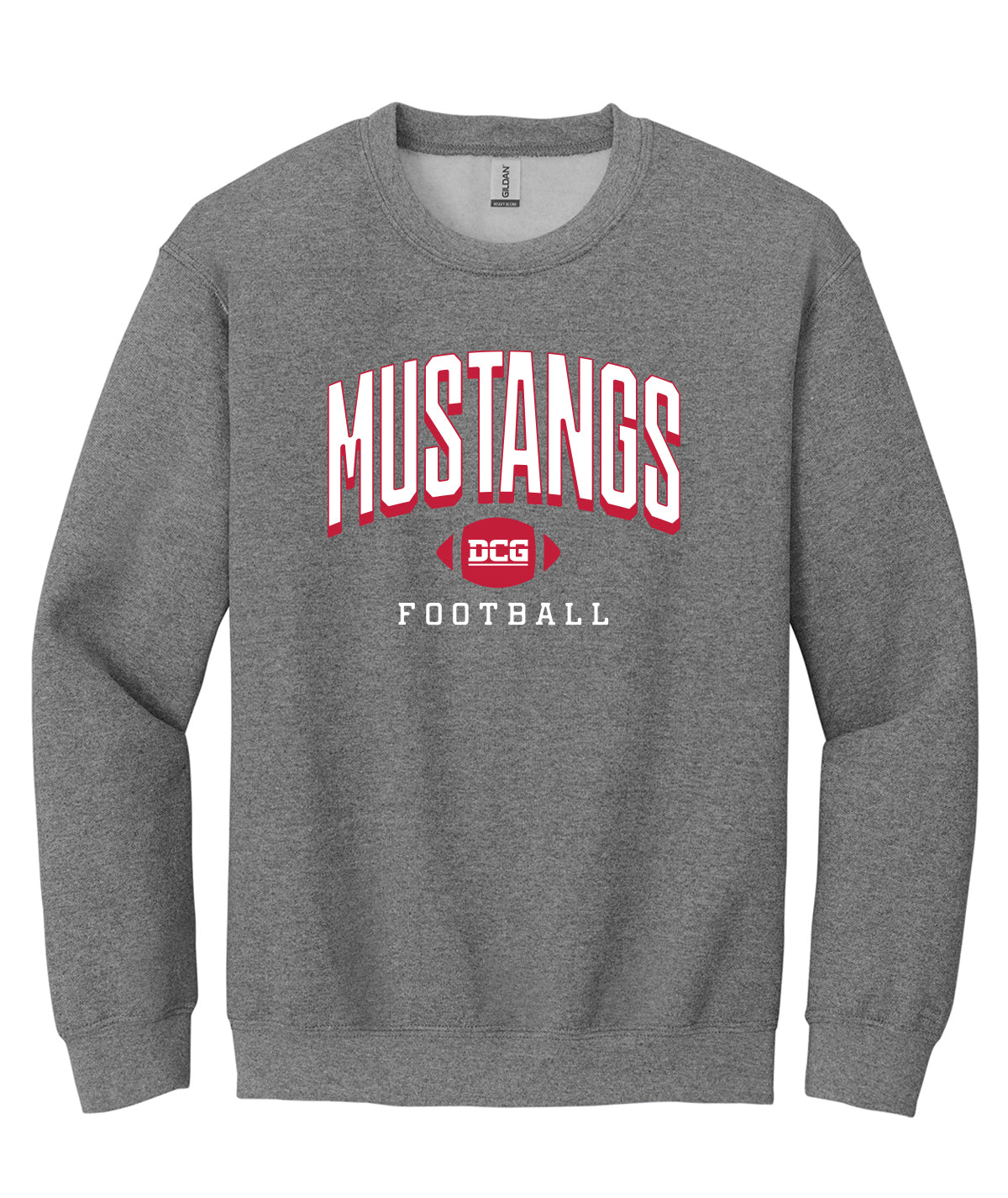Mustangs Football Arch Crewneck Sweatshirt