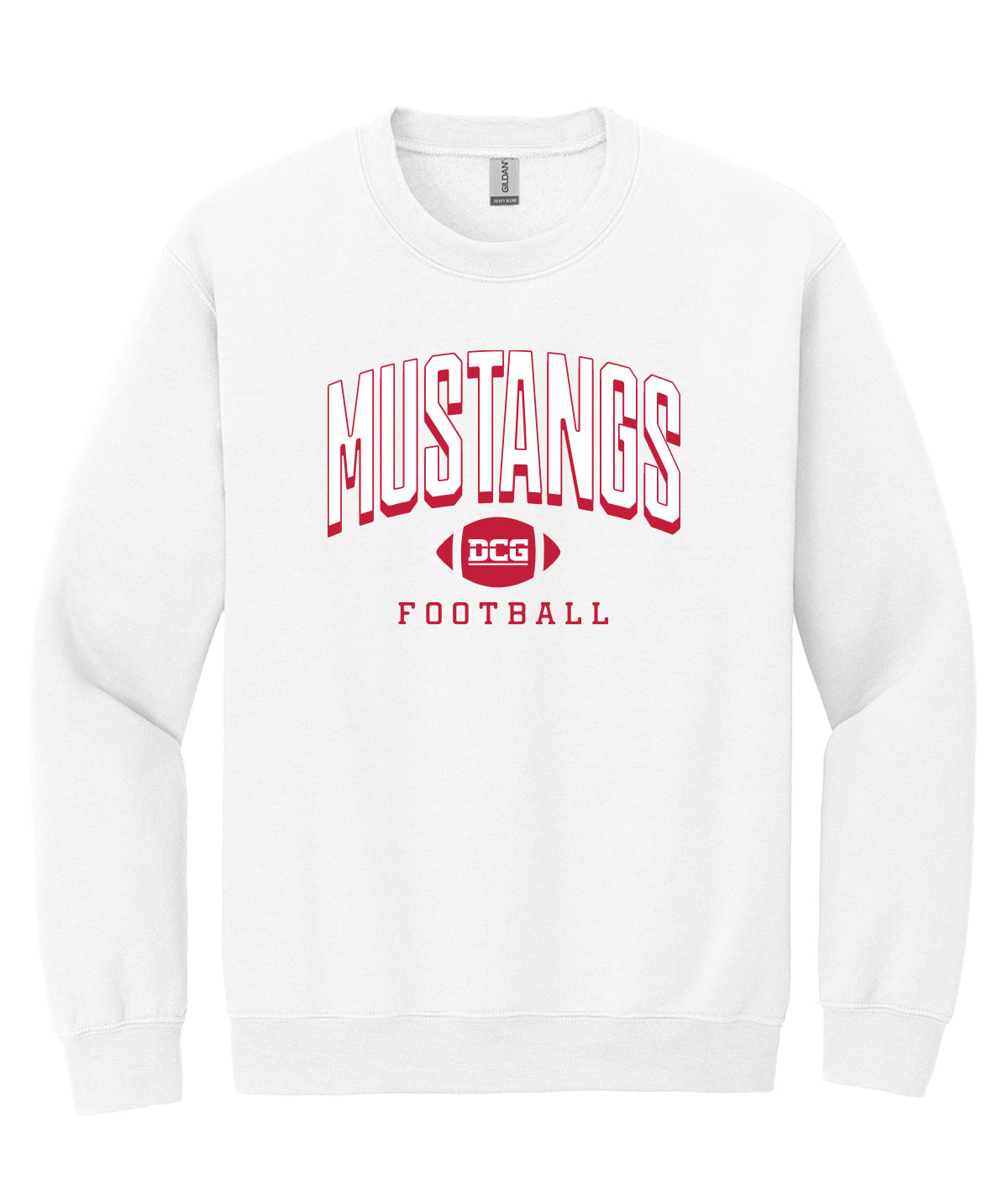 Mustangs Football Arch Crewneck Sweatshirt