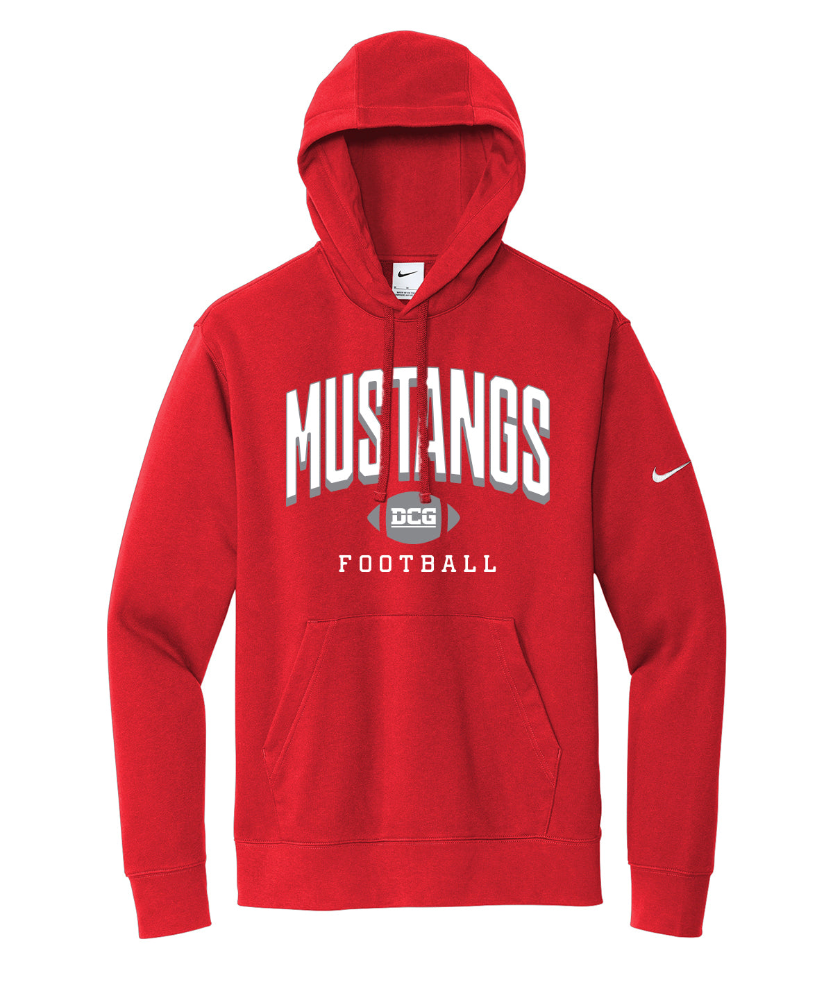 Mustangs Football Arch Nike Fleece Hoodie