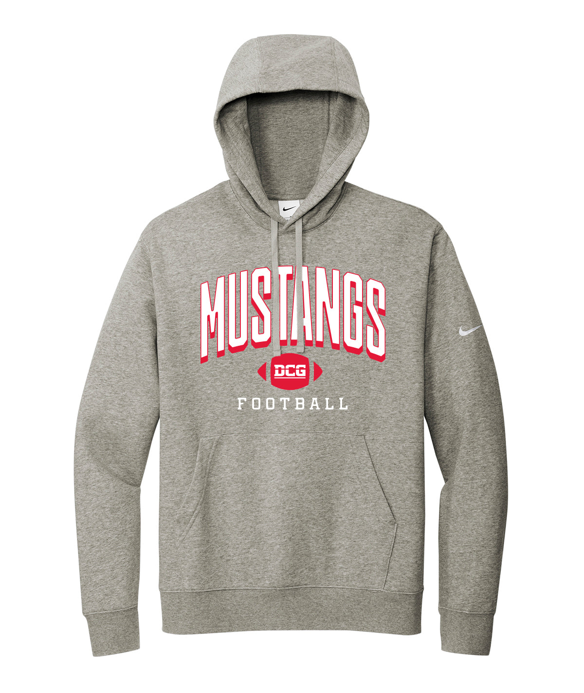 Mustangs Football Arch Nike Fleece Hoodie