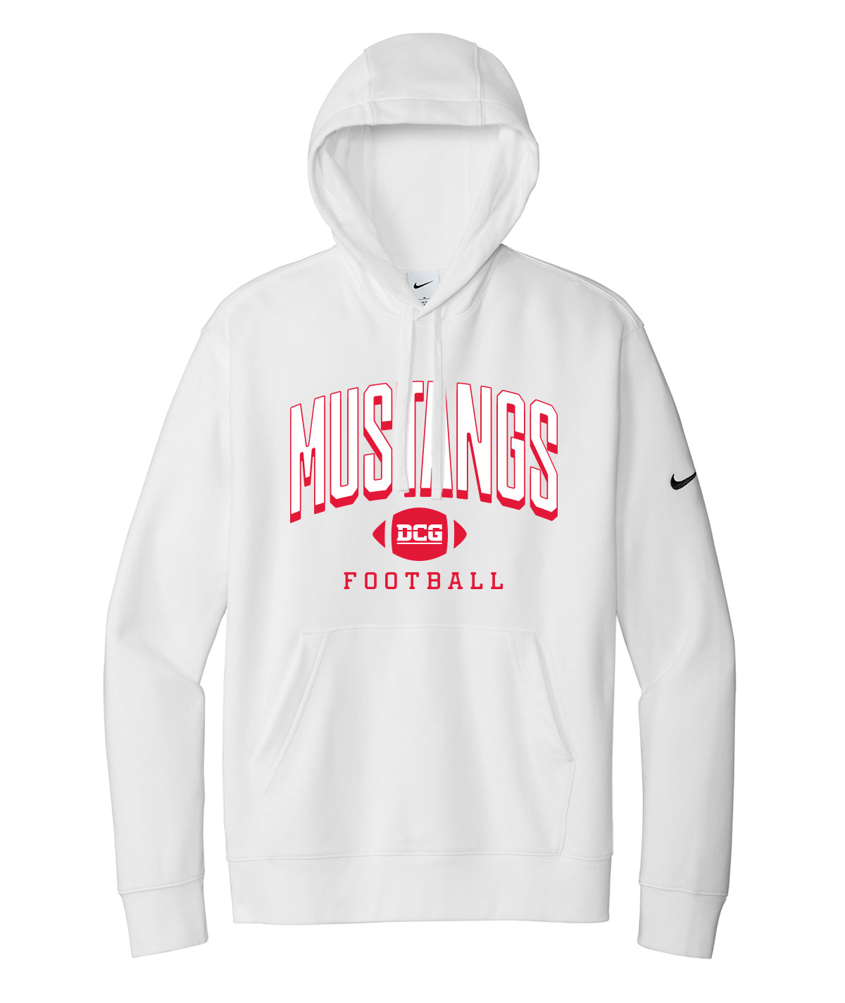 Mustangs Football Arch Nike Fleece Hoodie