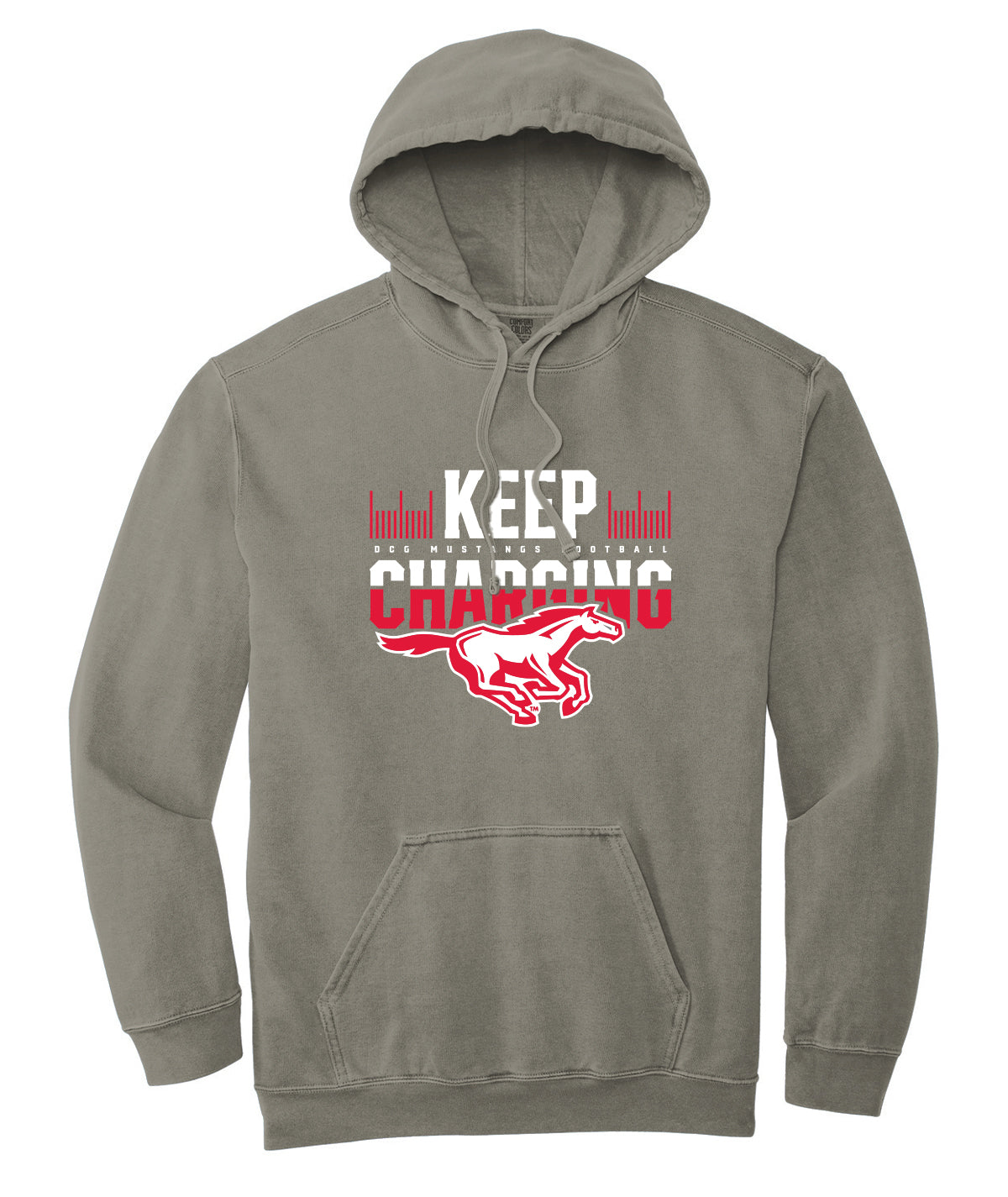 Keep Charging Comfort Colors Hooded Sweatshirt