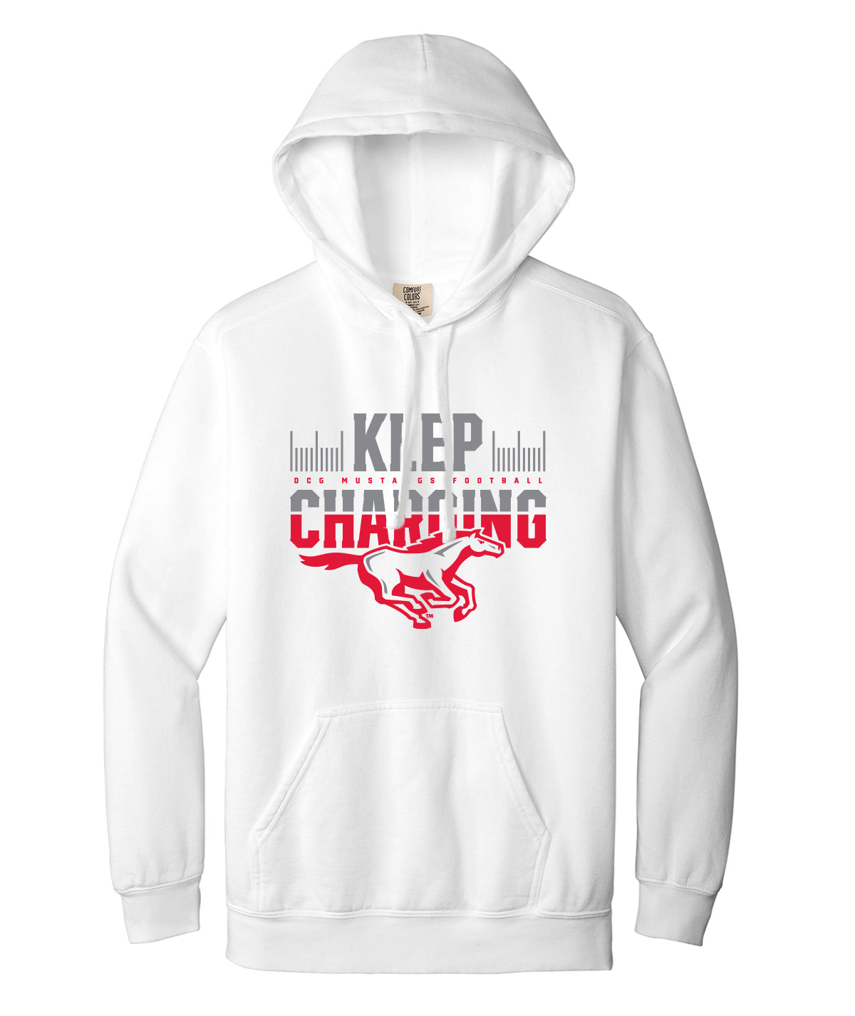 Keep Charging Comfort Colors Hooded Sweatshirt