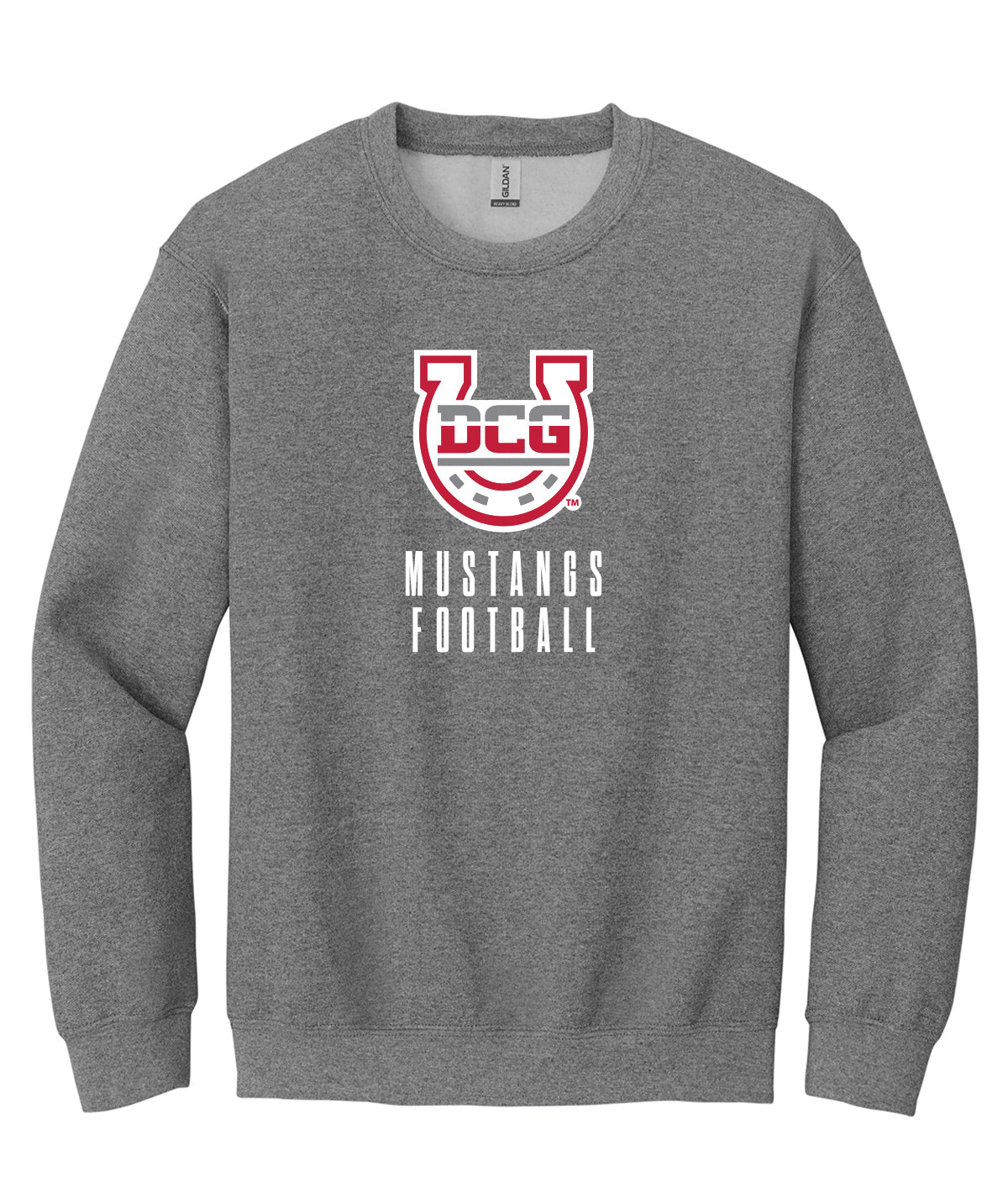 Campus Colors SMU Mustangs Arch Logo Crewneck Sweatshirt - Royal Blue, Game Day Apparel, Size Small
