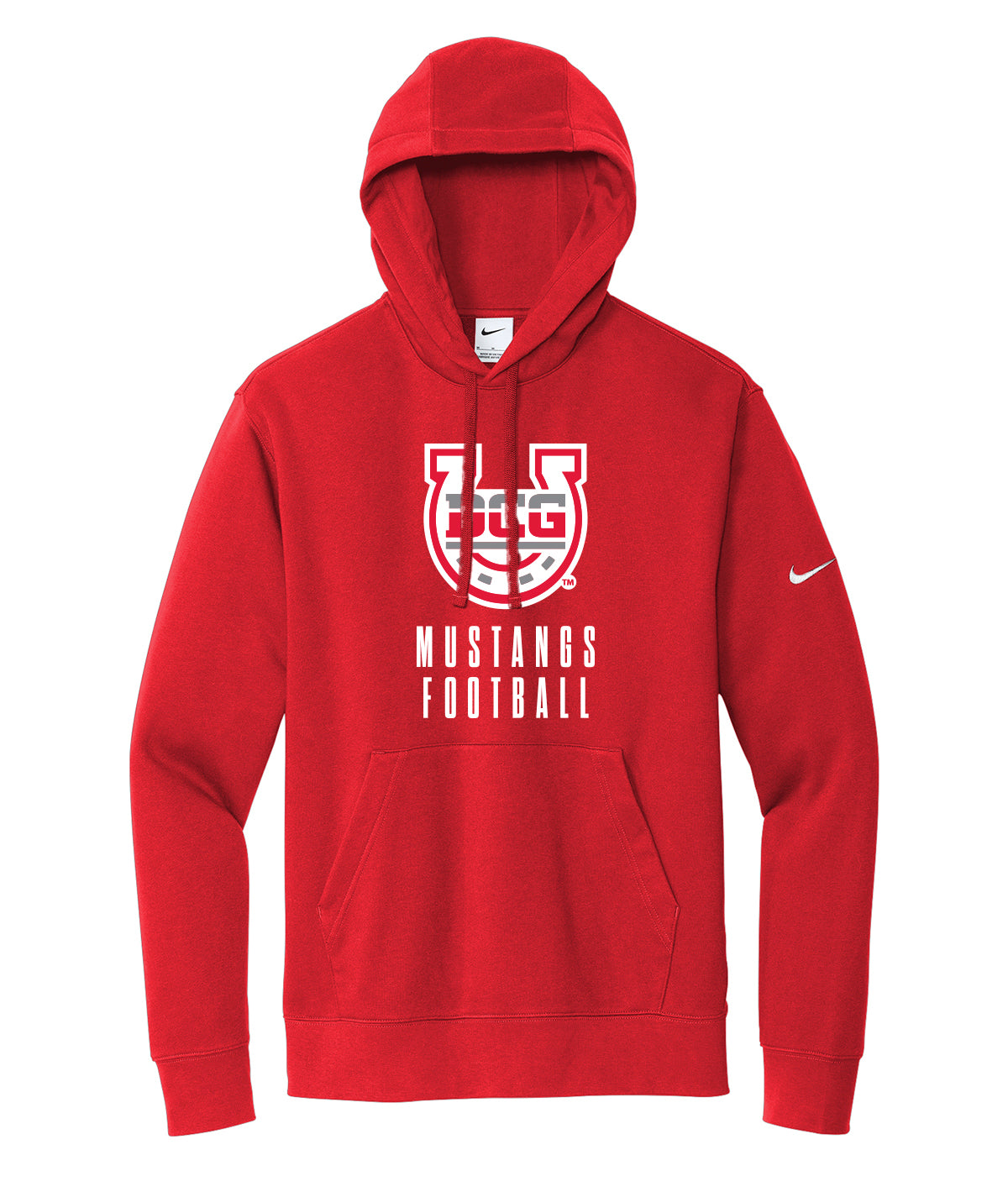 Mustangs Football Stack Nike Fleece Hoodie