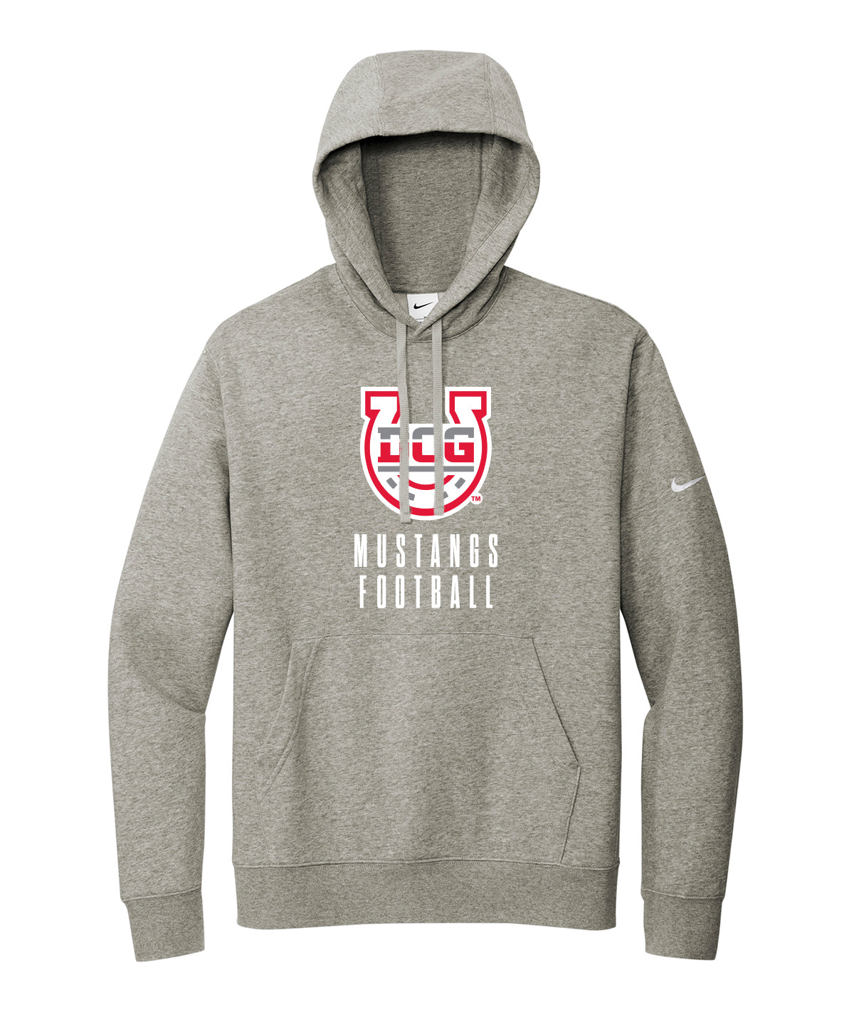 Mustangs Football Stack Nike Fleece Hoodie