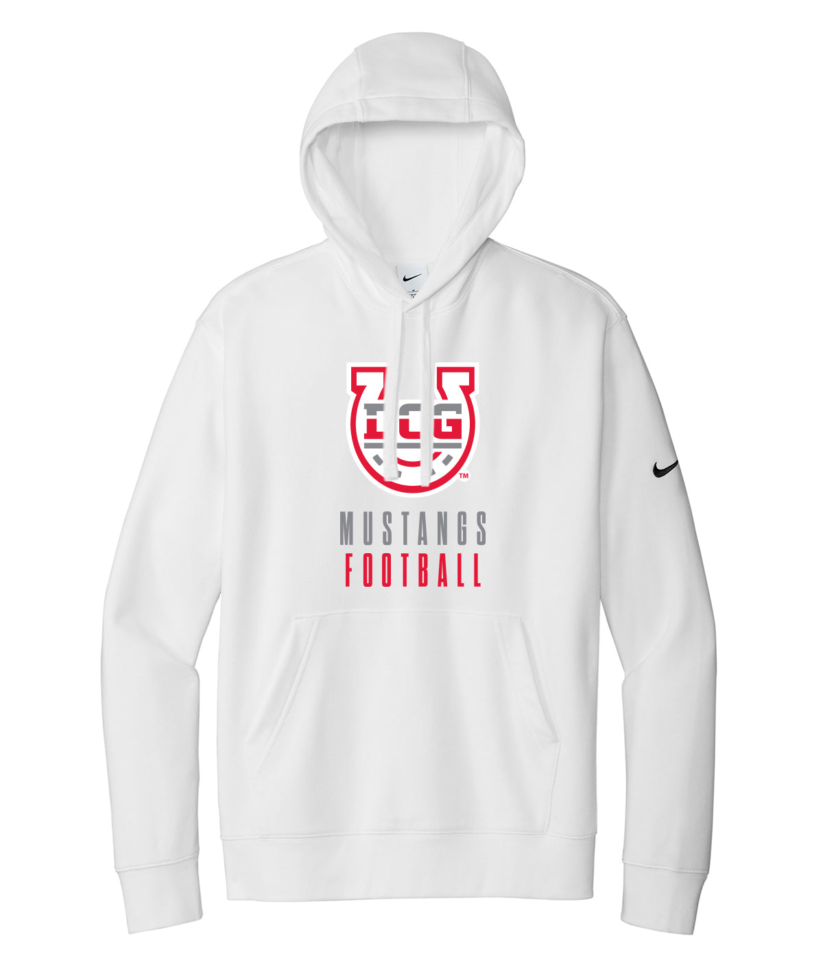 Mustangs Football Stack Nike Fleece Hoodie