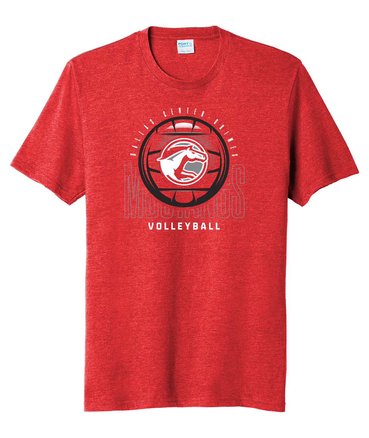 DCG Mustangs Volleyball Spike Soft Tee