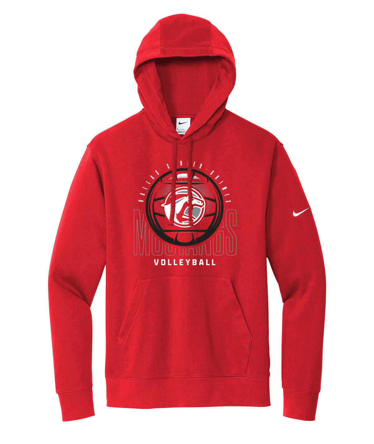 DCG Mustangs Volleyball Spike Nike Fleece Hoodie
