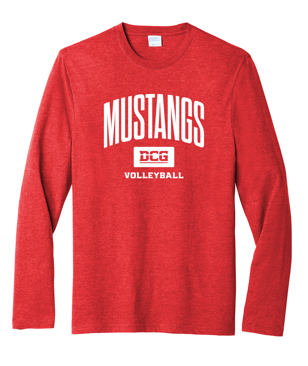 Mustangs Volleyball Arch Long-Sleeve Soft Tee