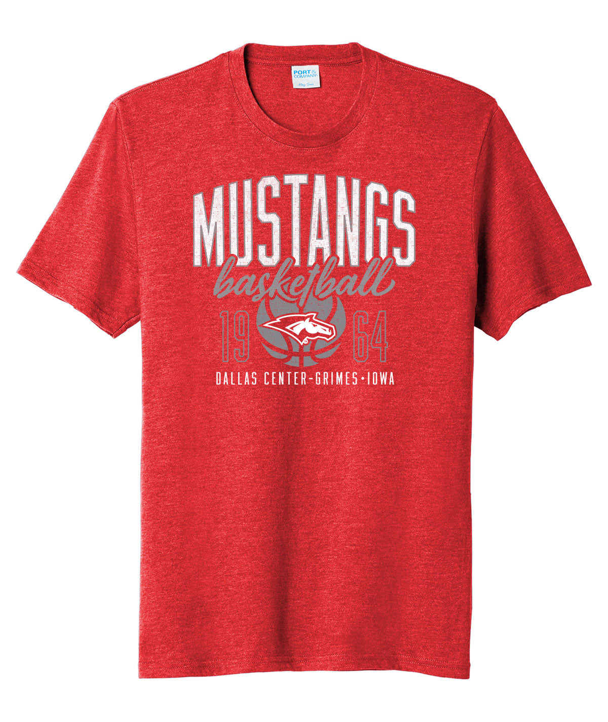 Mustangs Basketball Throwback Soft Tee