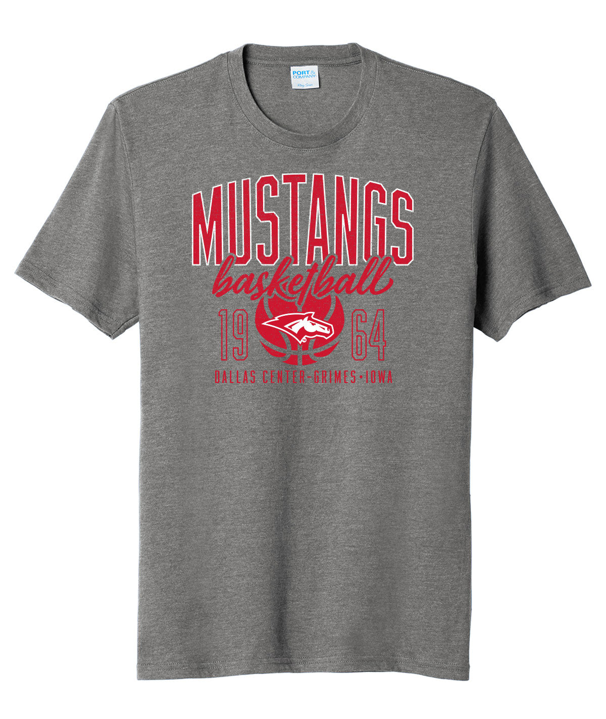 Mustangs Basketball Throwback Soft Tee