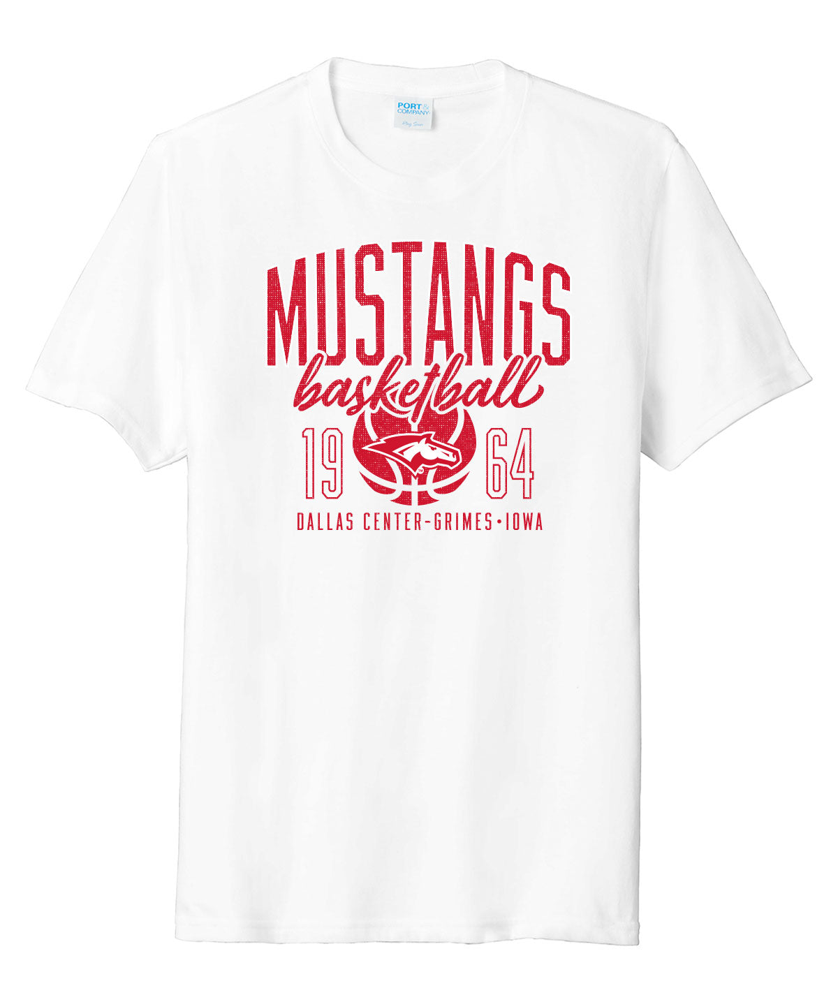 Mustangs Basketball Throwback Soft Tee