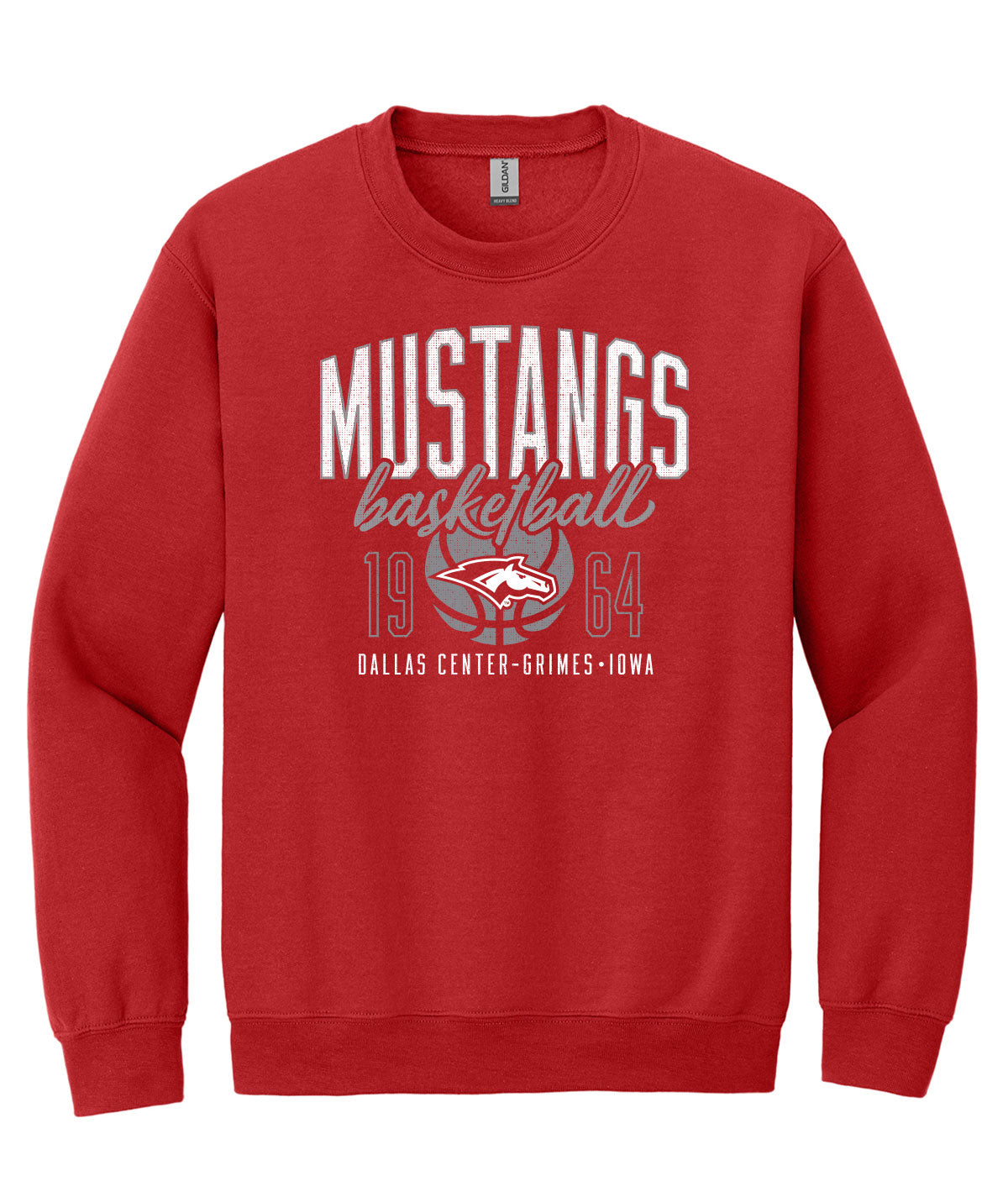 Mustangs Basketball Throwback Crewneck Sweatshirt