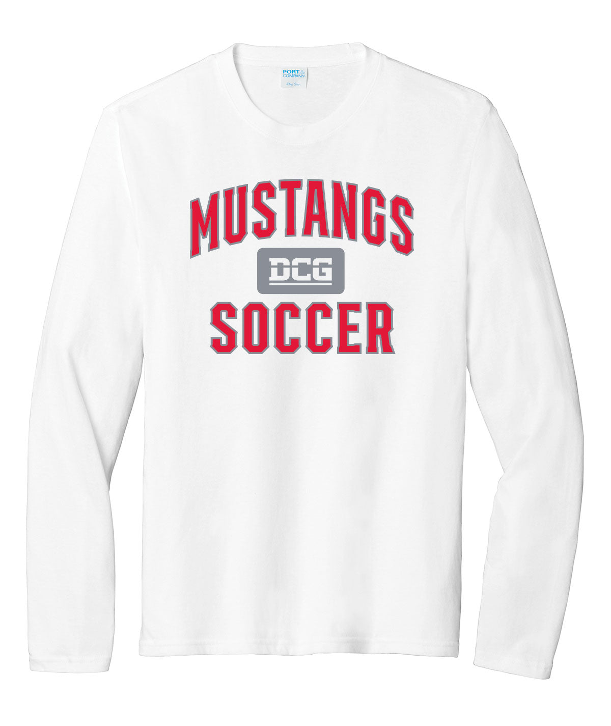 Mustangs Soccer Arch Long-Sleeve Soft Tee