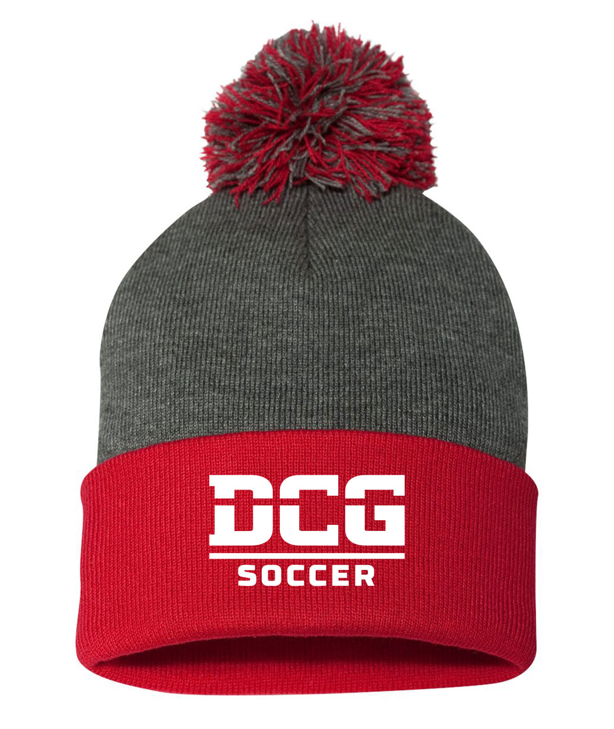 DCG Mustangs Soccer Pom Beanie