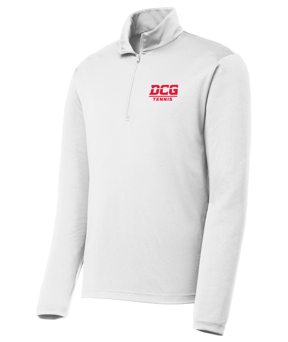 DCG Mustangs Tennis Mens 1/4 Zip Solid Pullover