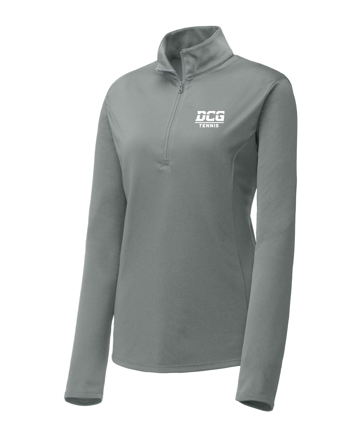 DCG Mustangs Tennis Womens 1/4 Zip Solid Pullover