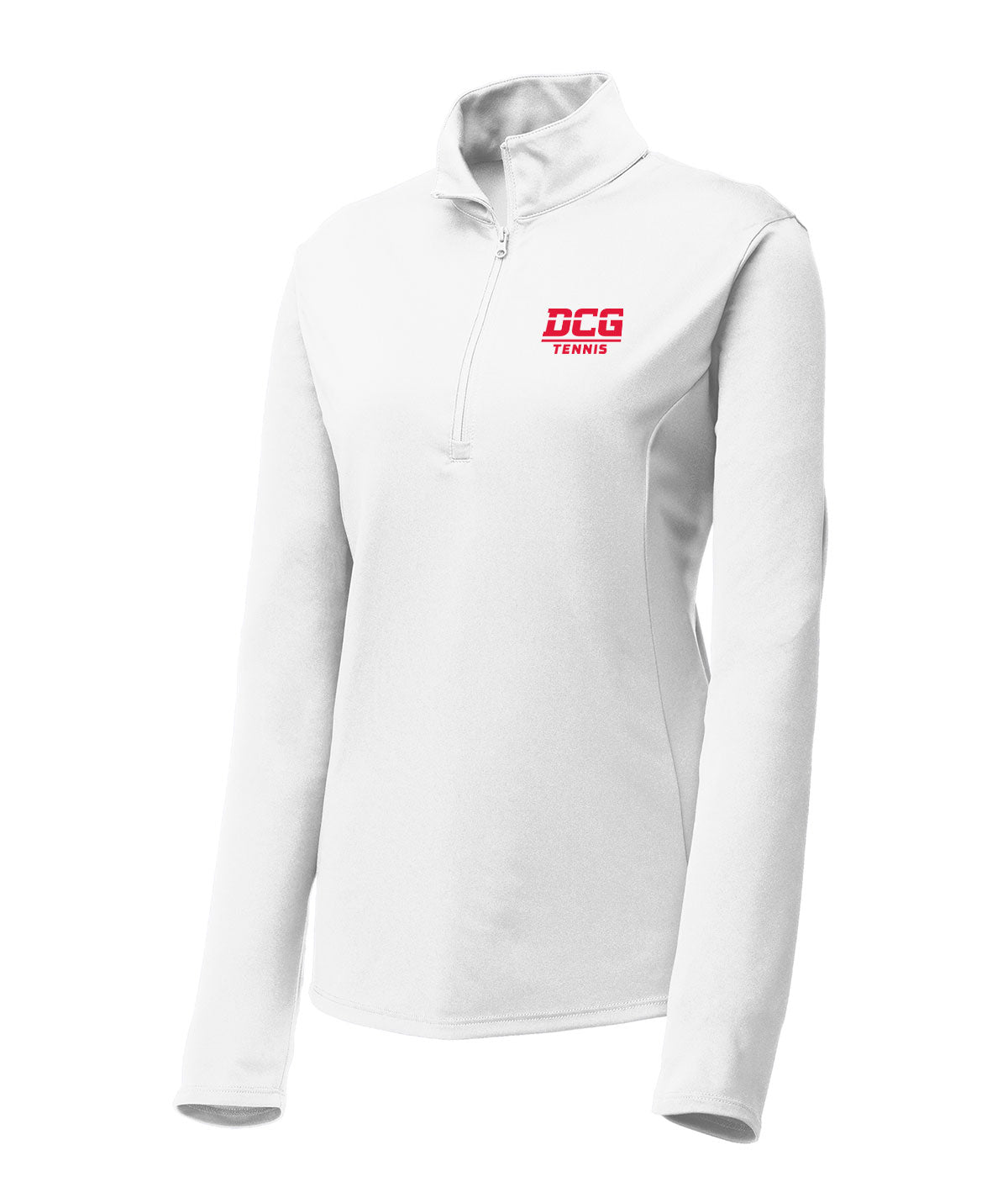DCG Mustangs Tennis Womens 1/4 Zip Solid Pullover